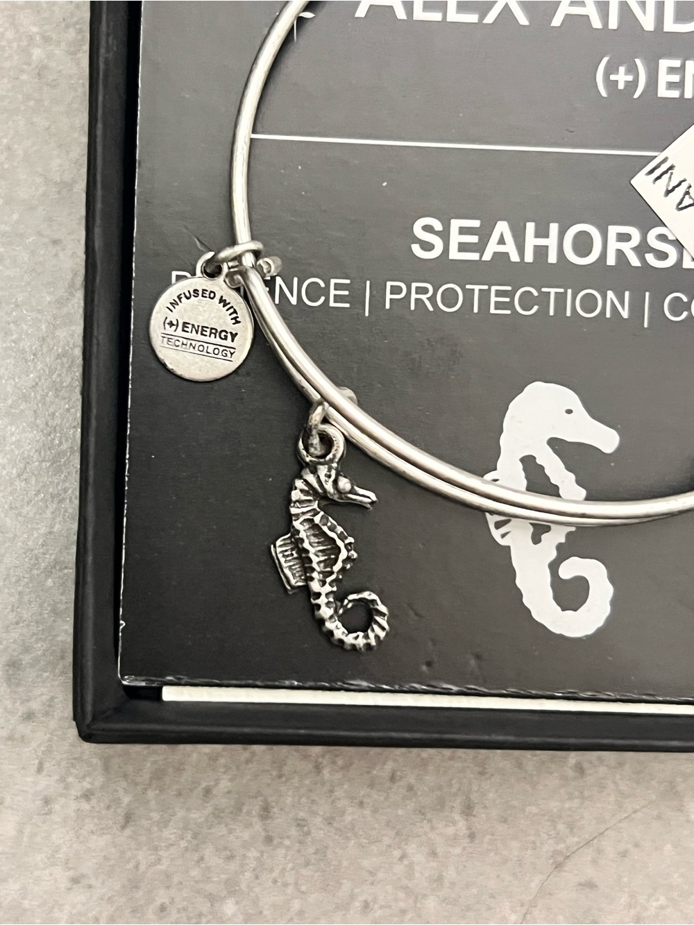 Alex and Ani Silver Seahorse Bangle